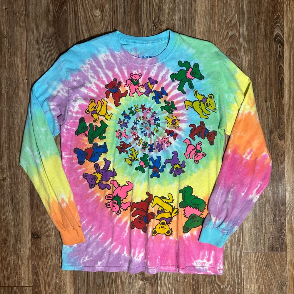 Liquid Blue Grateful Dead Multi-Color Tie Dye Longsleeve T-Shirt